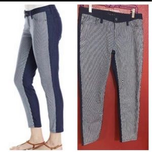 prAna Indigo Stripe Jett Capri, Sz 8.